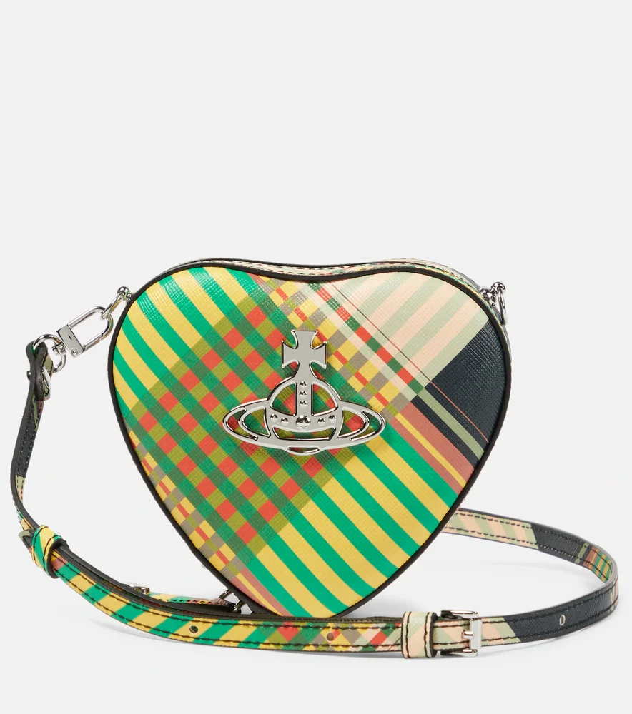 Saff Heart Mini Faux Leather Shoulder Bag