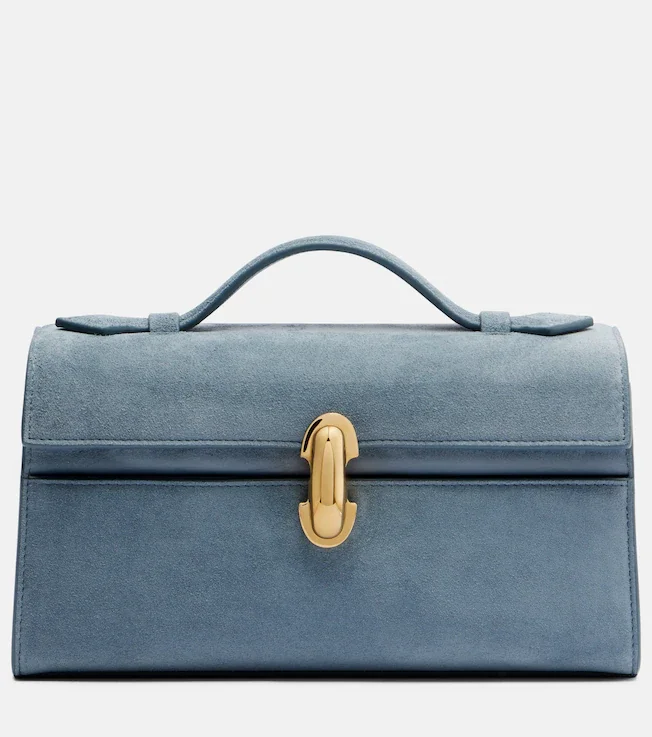 Symmetry Pochette Mini suede top-handle bag