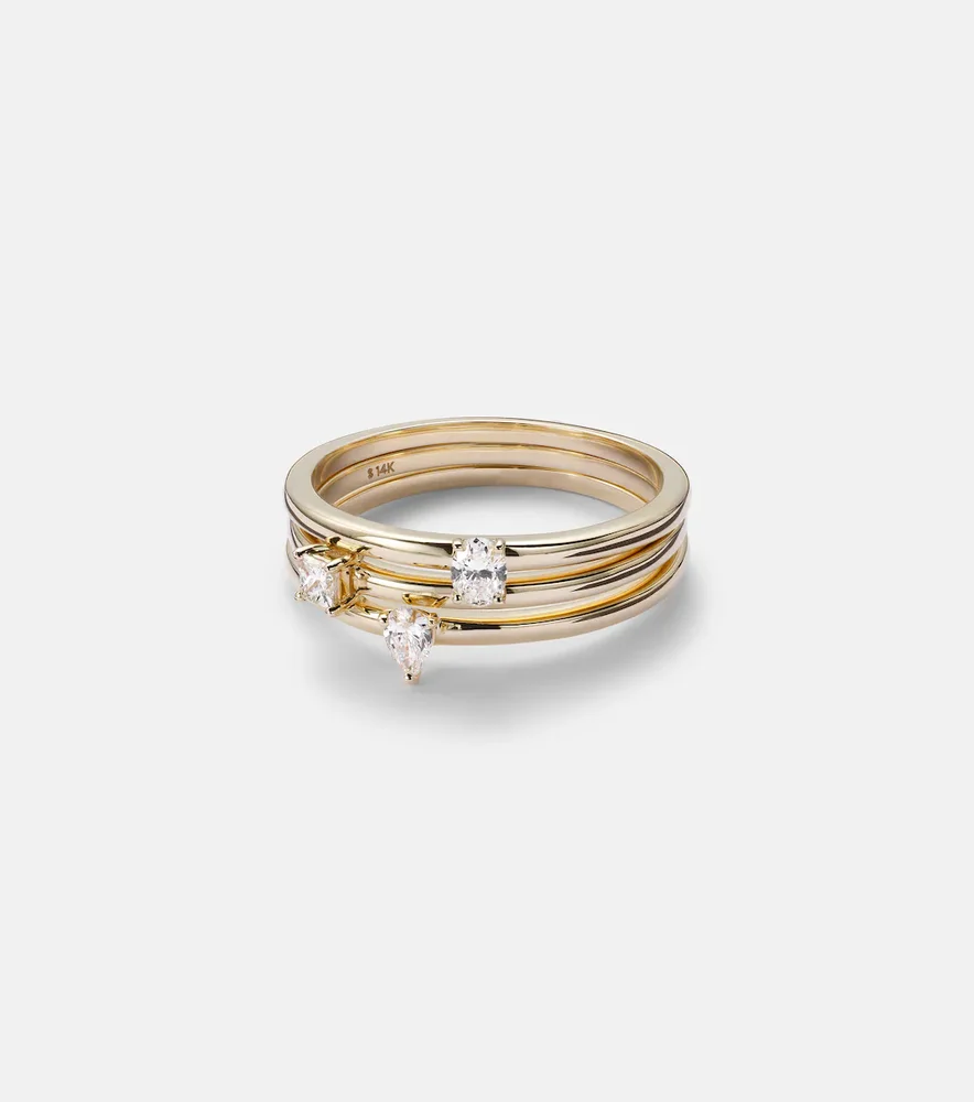 14kt gold ring with diamonds