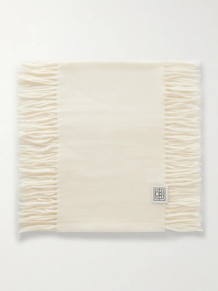 Tasseled cashmere scarf