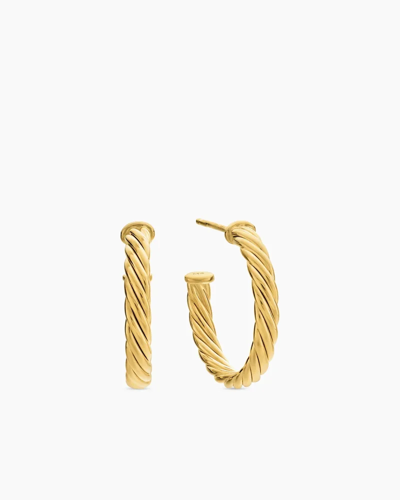 Cablespira Hoop Earrings 3/4in