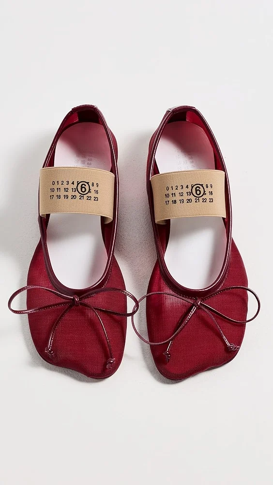 Anatomic Numeric Ballerina Flats (Ruby Wine)
