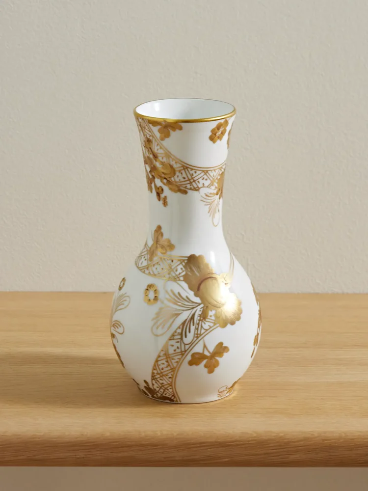 Tulip gold-plated porcelain vase