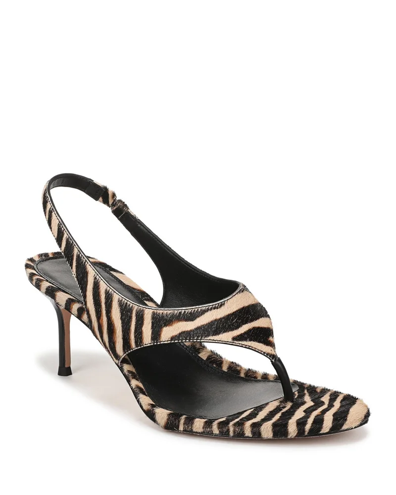 Talon Calf Hair Slingback Sandals