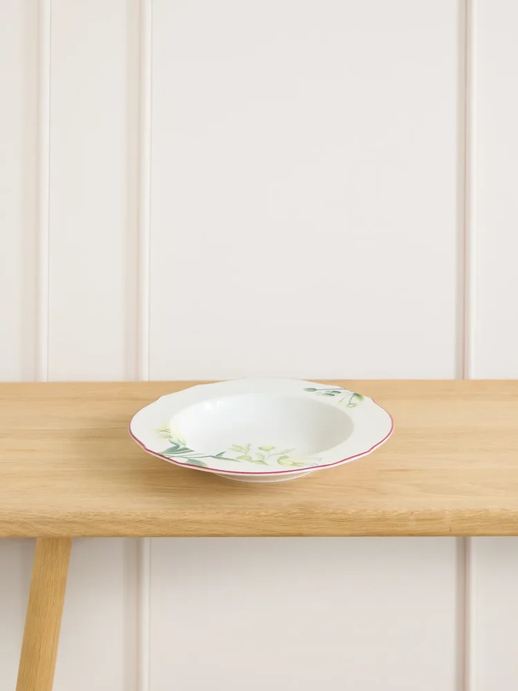 Floreanza porcelain soup plate