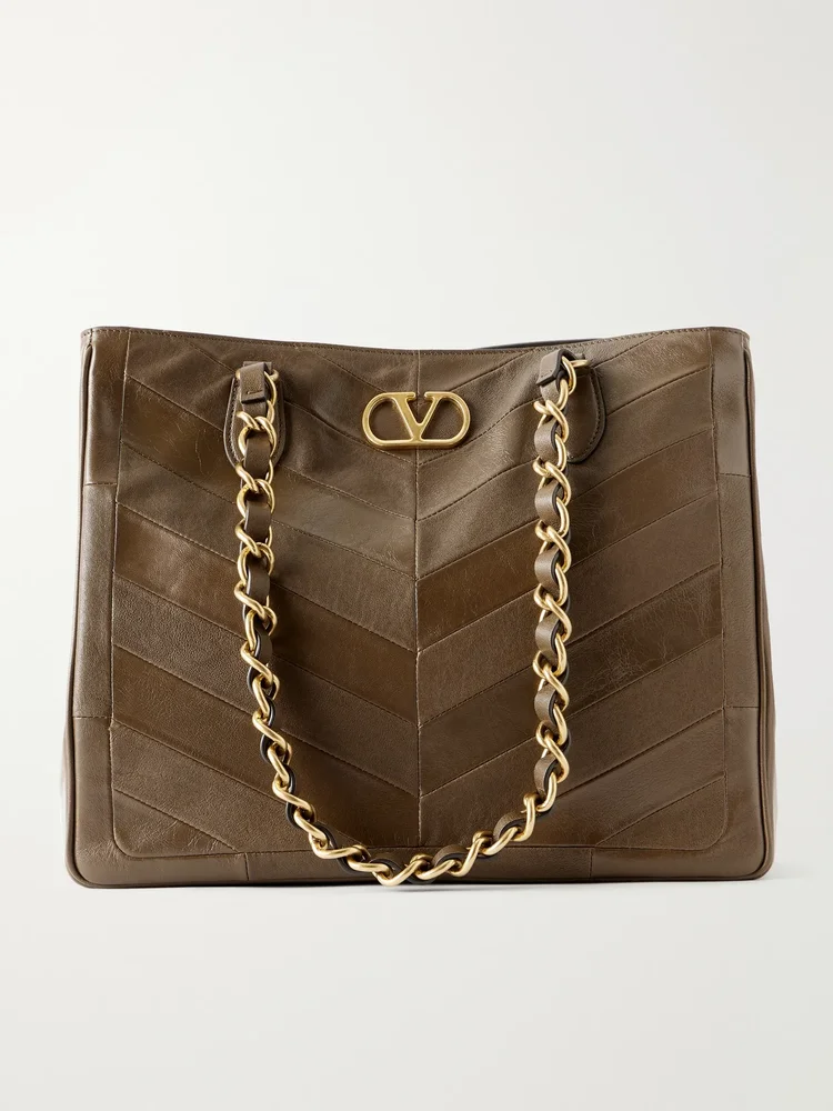 Laseine Vlogoembellished leather tote