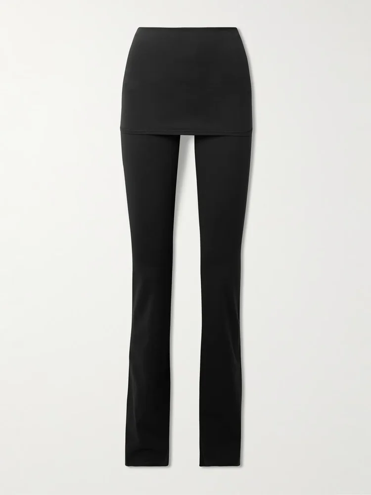 + Nike Foldover Slim Flare Legging - Obsidian