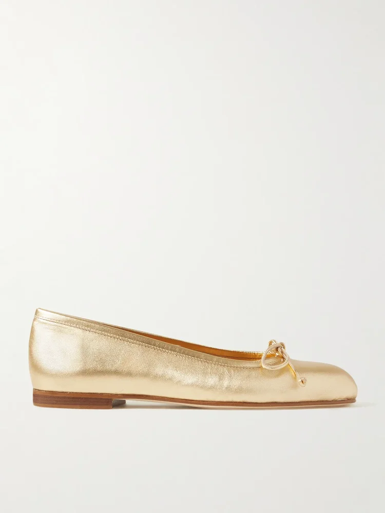 Veralli metallic leather ballet flats