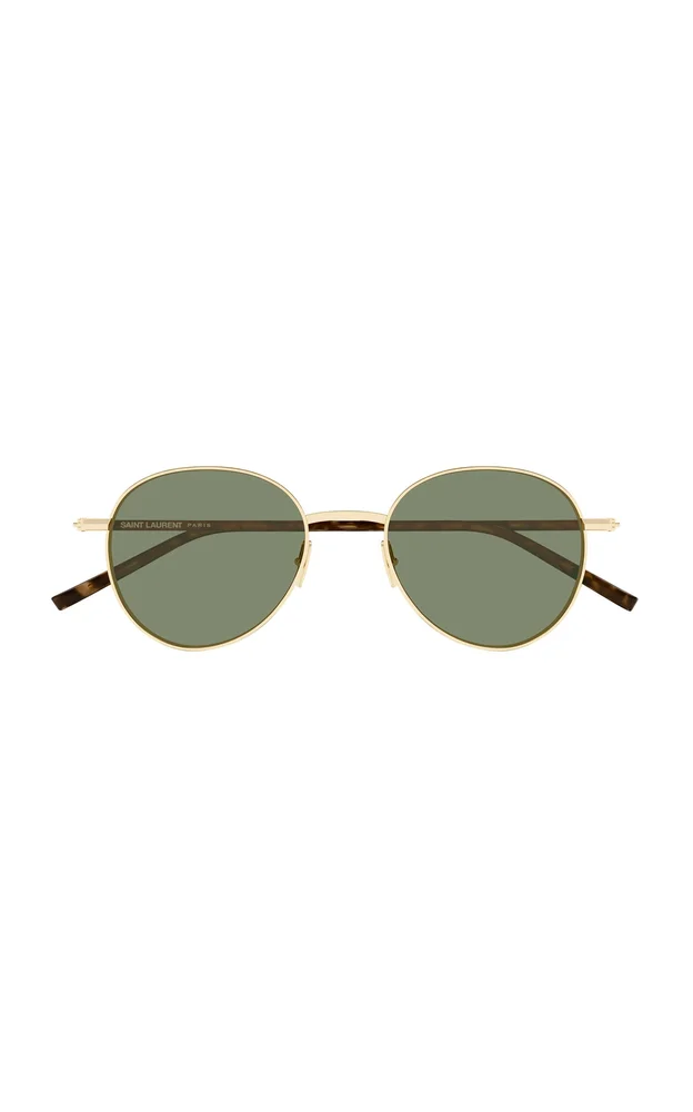 Round-Frame Metal Sunglasses
