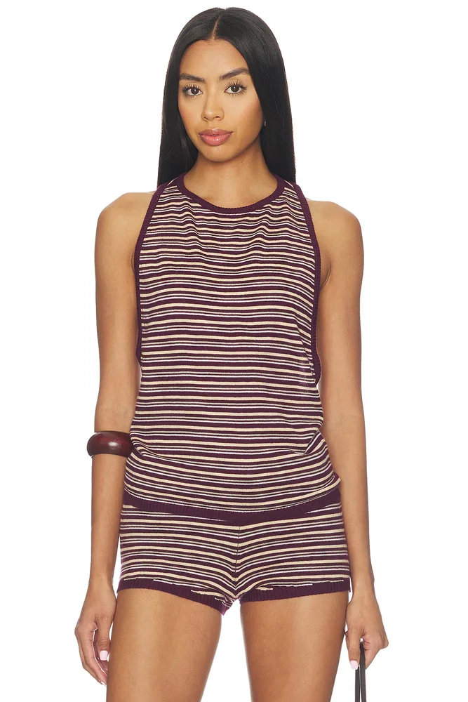 Romy Knit Racer Tank Top