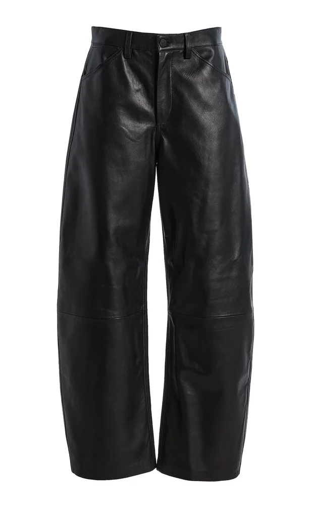 Tribeca Leather Wide-Leg Pants