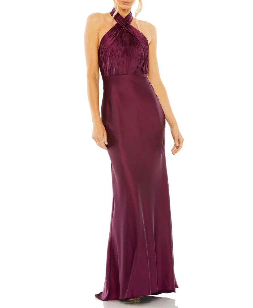 High Neck Open Back Gown