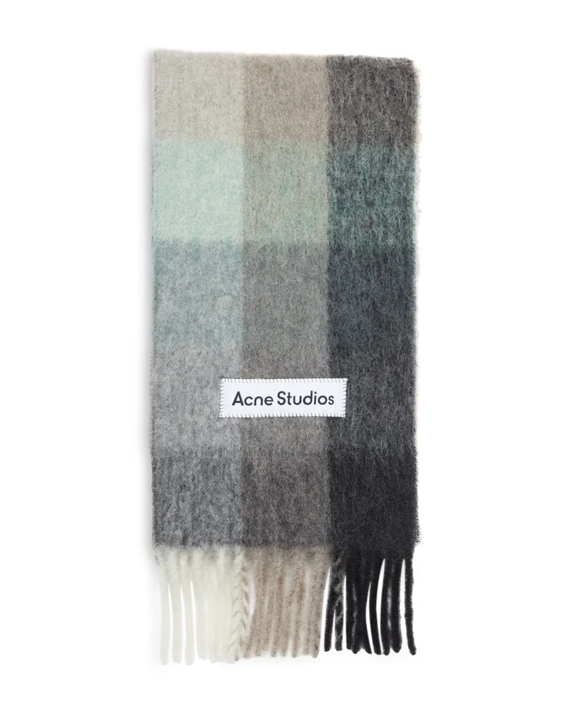Checked Fringe Scarf