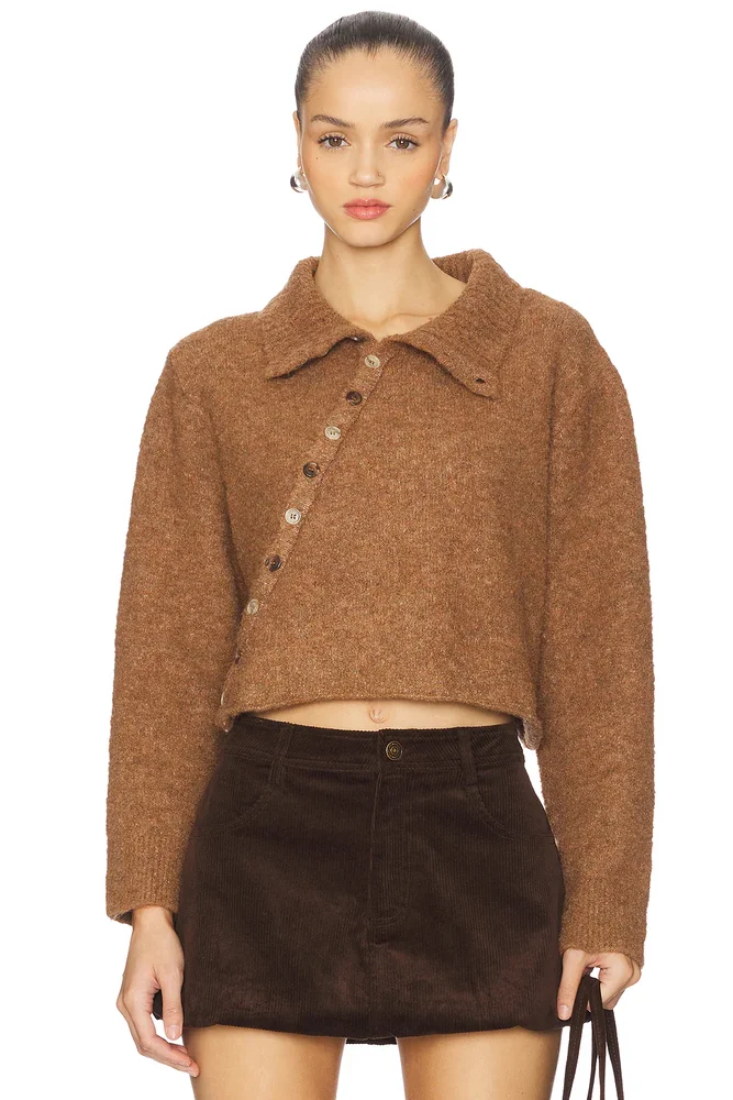 Button Way Knit Cardigan