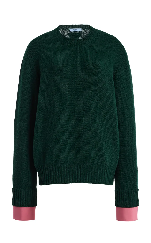 Color-Blocked Wool-Cashmere Sweater
