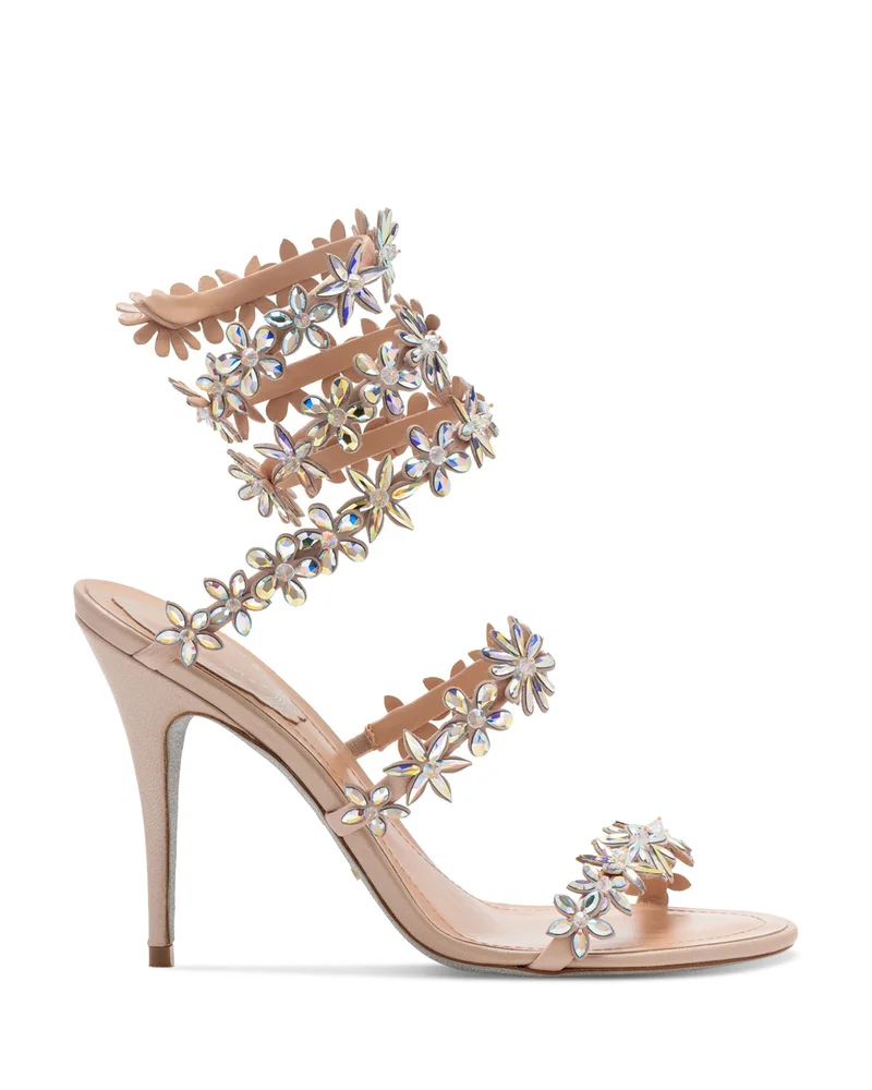 Women's Embellished Ankle Coil Sandals