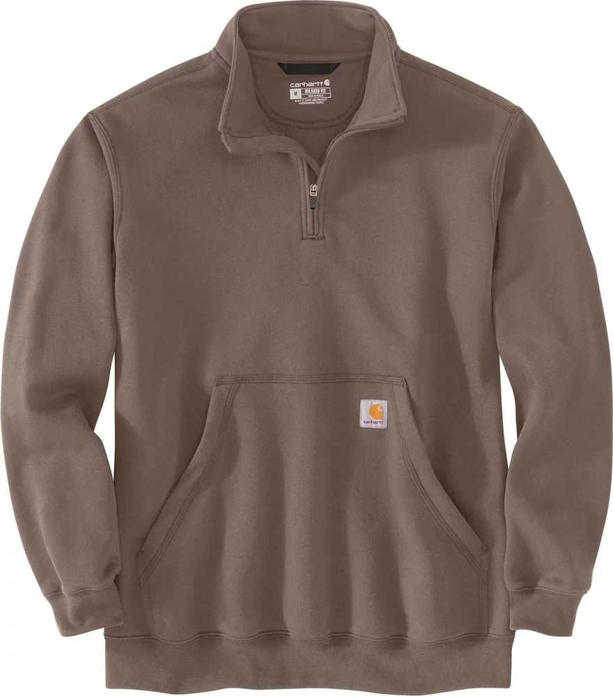 Men's Loose Fit Midweight 1/4-Zip Mock Neck Sweatshirt