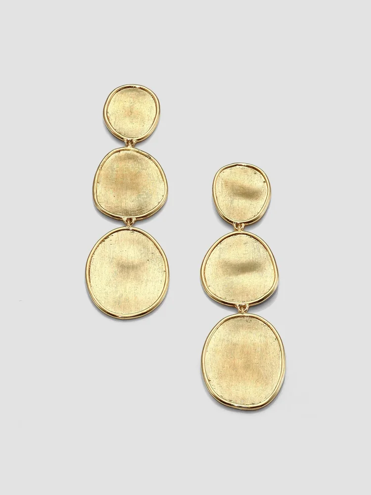 Lunaria 18K Yellow Gold Triple-Drop Earrings