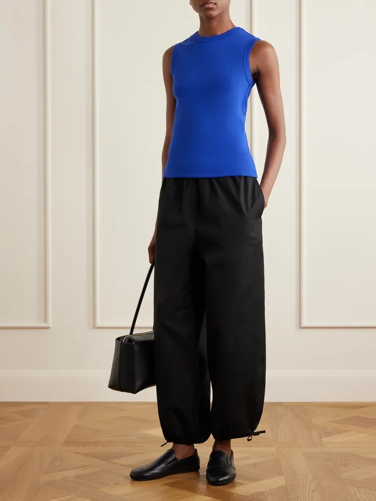 Esmé ribbed organic cotton-jersey tank