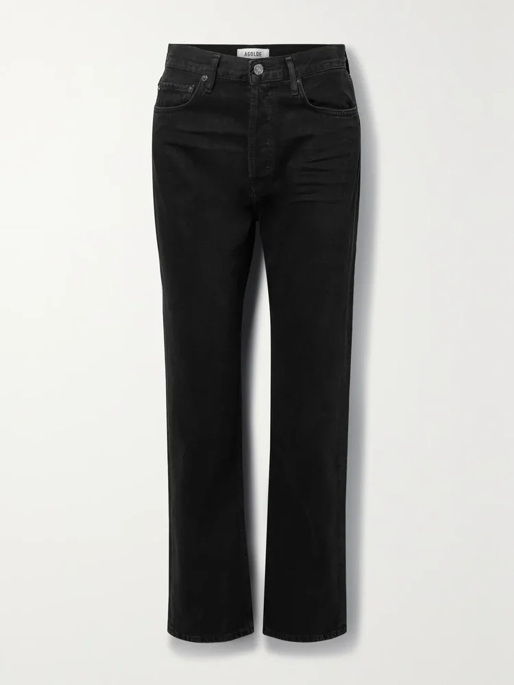 90s pinch waist high rise straight leg recycled jeans