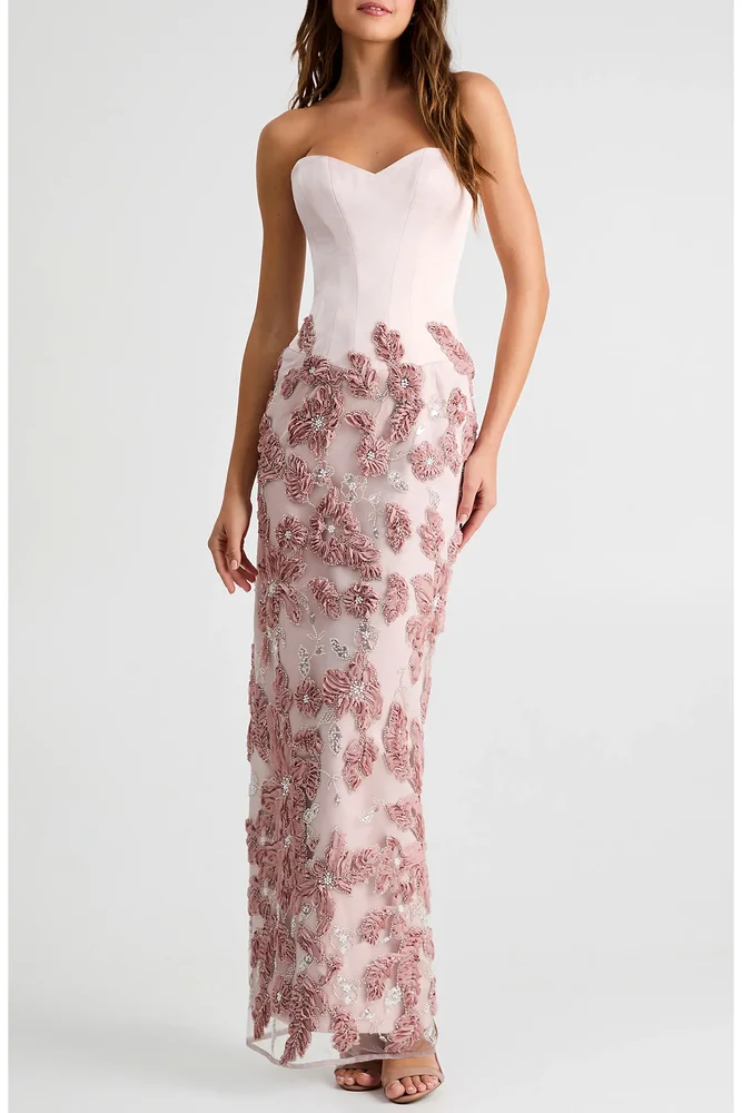 Julia Embellished Strapless Gown