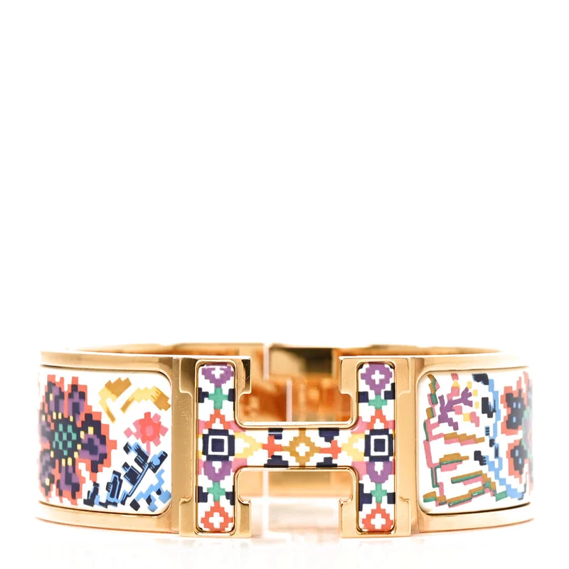 Enamel Fleurs D'Hiver Clic Clac H Bracelet PM Flamboyante