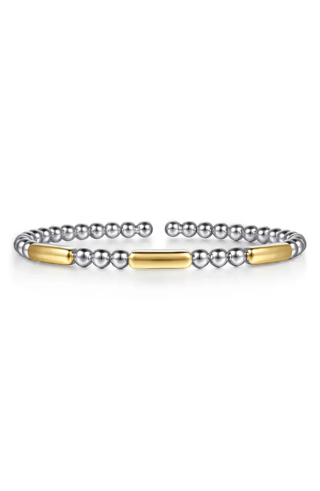 Bujukan 14k Gold and Sterling Silver Bangle