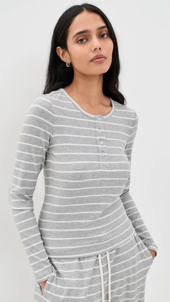 The Perfect Ribbed Henley Tee
