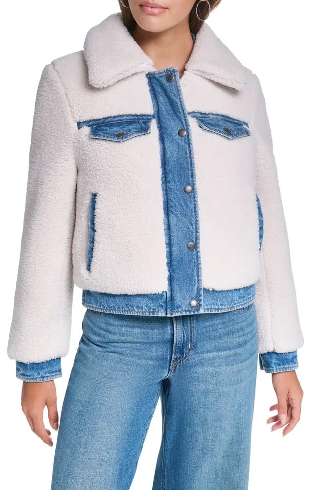 Faux Shearling Trucker Jacket