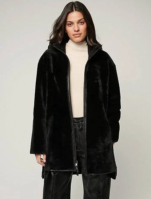 Overland Breanne Reversible Hooded Sheepskin Coat