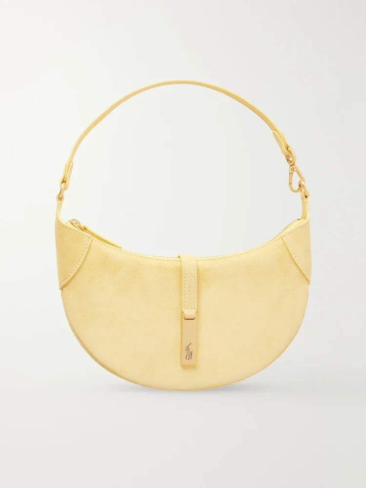 Polo ID mini suede shoulder bag