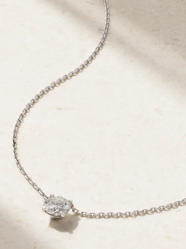 18-karat white gold diamond necklace