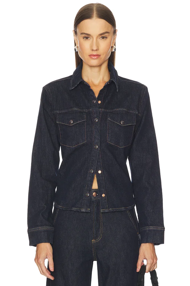 Thea Shrunken Denim Shacket