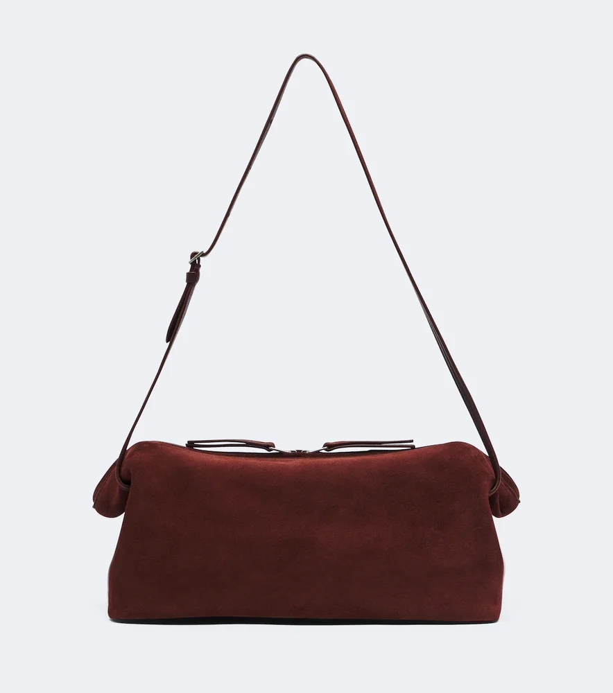 Kenza suede shoulder bag