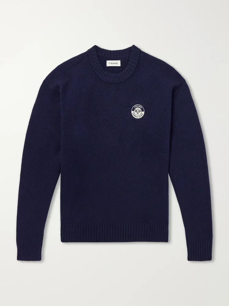 Logo-Embroidered Cashmere Sweater