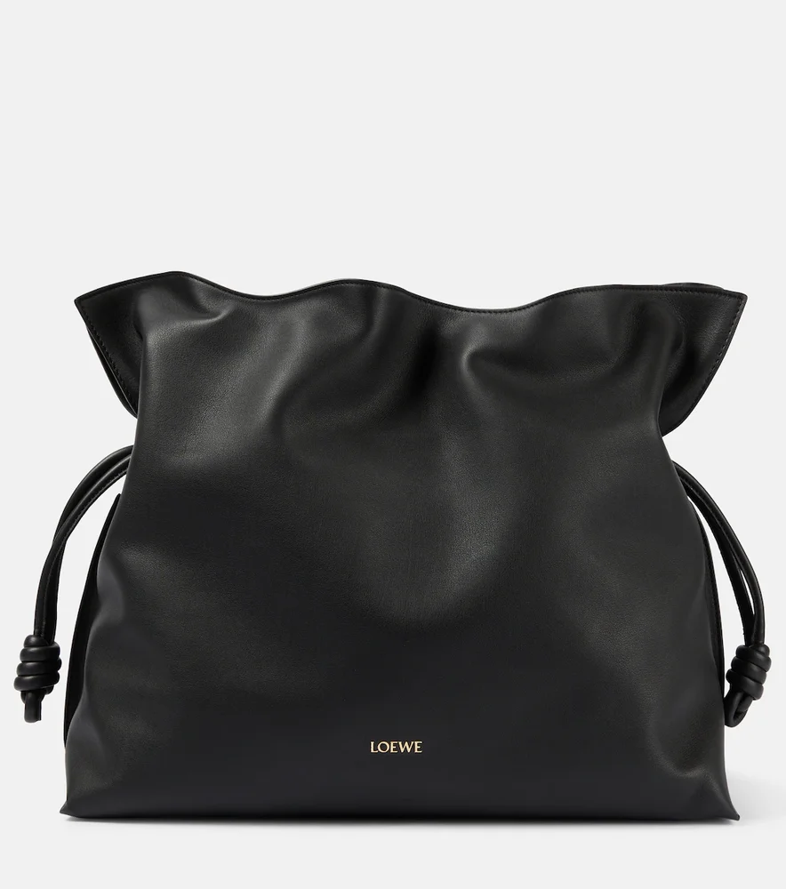 Flamenco XL leather clutch
