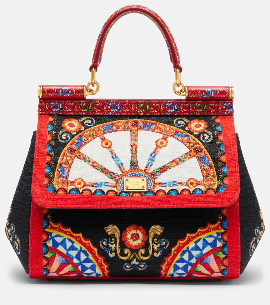 Sicily Medium printed top-handle bag