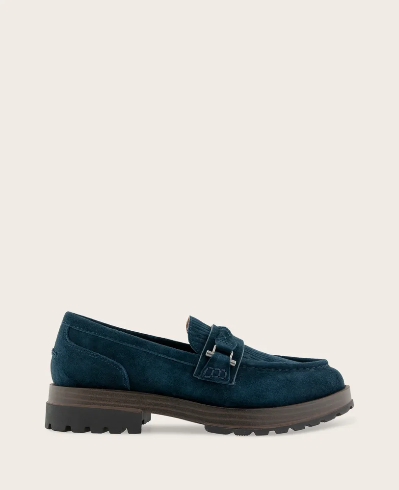 GENTLE SOULS - Polly Bit Corduroy Suede Lug Sole Loafer