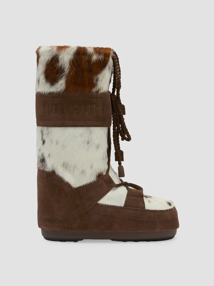 Icon Archive 1985 Animal-Print Calf Hair & Suede Boots