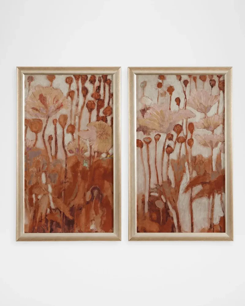"Poppies No. 1-2" Framed Giclee Diptych by Mary Pratt