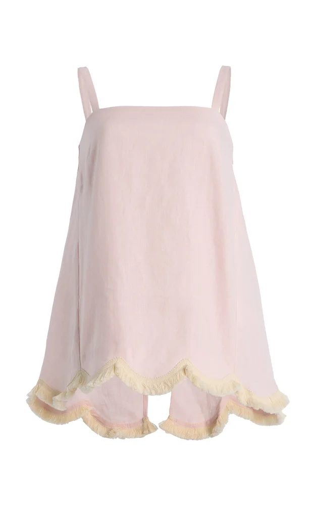 Exclusive Essie Fringed Linen Top