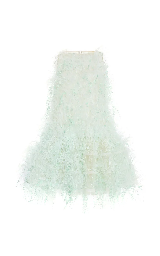 Bubble-Hem Point D'esprit Mini Dress