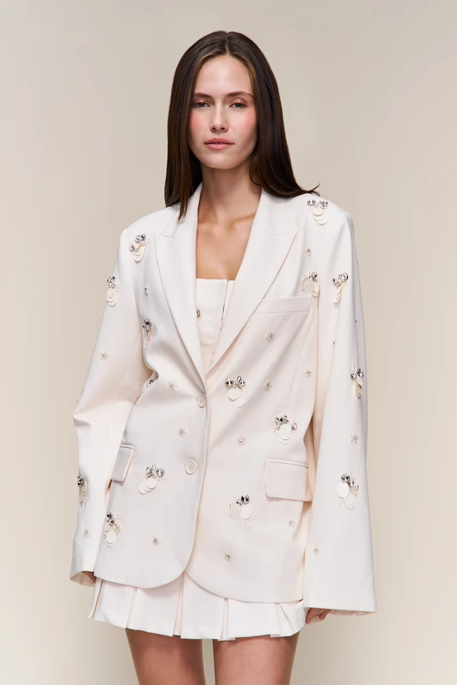 Embellished Oversized Blazer