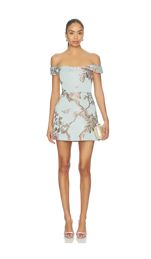 Bruna Brocade Mini Dress