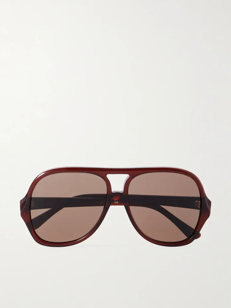 Salomé aviator-style acetate sunglasses