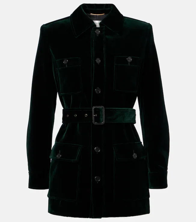 Saharienne cotton velvet jacket