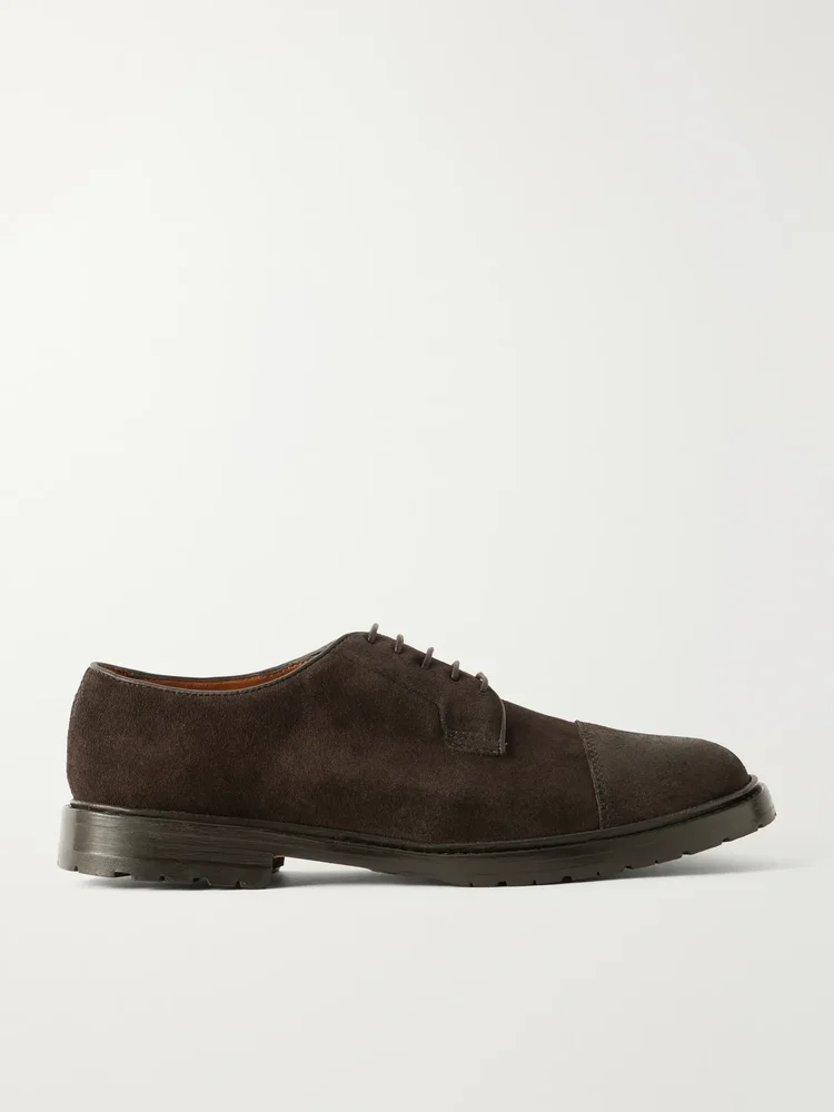 Jeffrey Waxed-Suede Derby Shoes