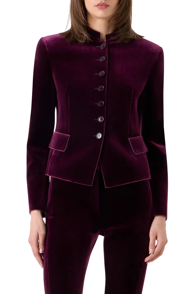 Deva Fitted Velvet Neoprene Jacket