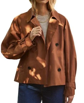 Ro&ZoLong Sleeve Short Trench Jacket
