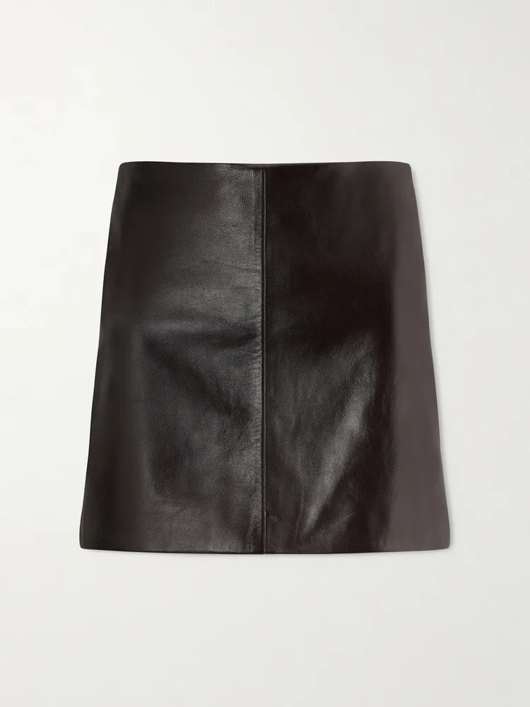 Melody leather mini skirt